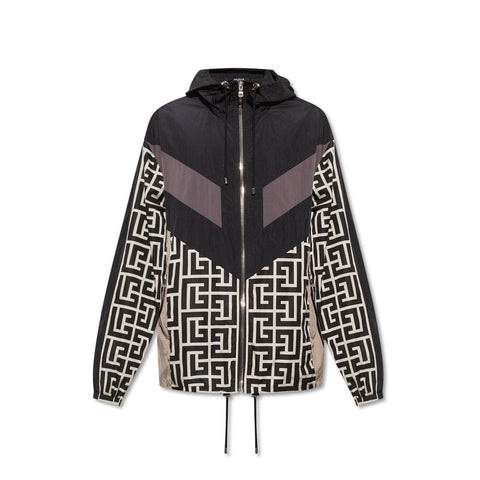 Balmain Black Nylon Shell Jacket
