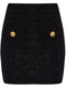 Balmain High-waisted bouclé miniskirt