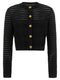 Balmain Semi-transparent Stripes Cardigan