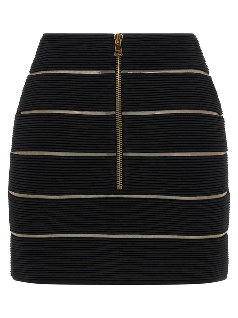 Balmain V-shaped Waist Skirt