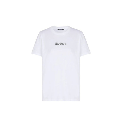 Balmain White Cotton T-Shirt