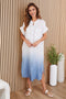 Band Collar S/S Dip Dye Maxi Dress-Dress-MILIO MILANO-XS-DNB-Urbanheer
