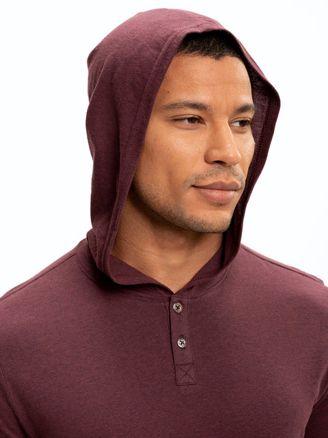 Baseline Long Sleeve Triblend Henley Hoodie