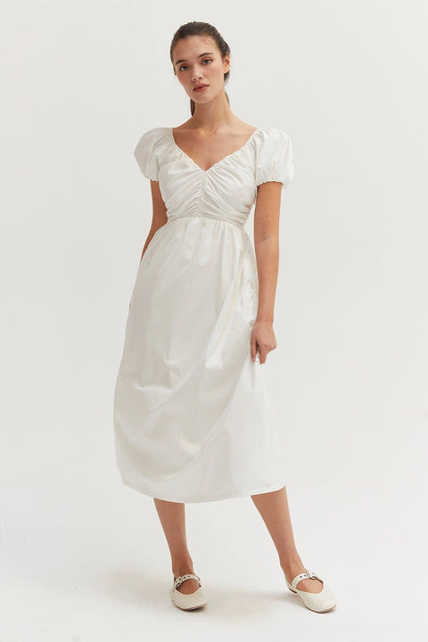 Bella Puff Sleeve Midi Dress
