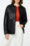 Bernardo Faux Leather Quilted Shirt Jacket-Jacket-Bernardo-XS-Black-Urbanheer