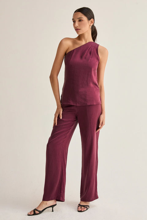 Bethany Straight-Leg Cupro Trousers