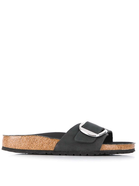 Birkenstock Madrid Big Buckle Black Oiled leather sandals