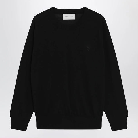 Black Ami de Coeur wool sweater by Ami Paris