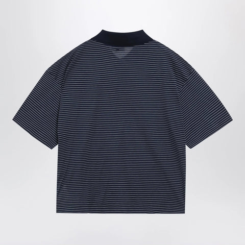 Blue/white striped Ami de Coeur polo by Ami Paris