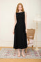 Boat Neck Sleeveless Basque Waist Midi Dress