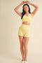 Bow Detail Double Layered Bra and Shorts Set-Set-KIMBERLY C-S-Lemon-Urbanheer