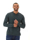 Braeden Black Fleck Long Sleeve Triblend Henley