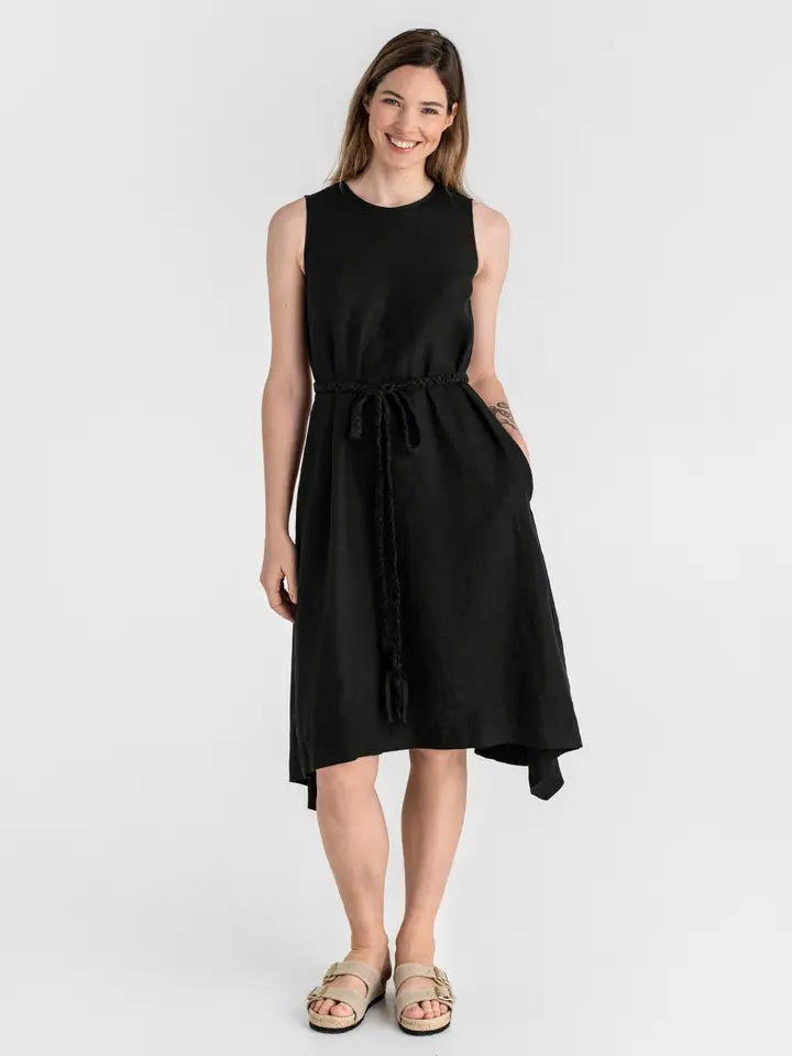 magic linen dress Breezy Linen Dress Nida in Black from MagicLinen exclusive at – Urbanheer