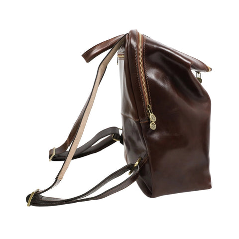 Brown Leather Backpack - A Bend in the River Brown-Backpacks-Time Resistance-11.4 x 5.1 x 14.6 in (29 x 13 x 37 cm)-Brown-Urbanheer