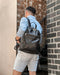 Brown Leather Backpack - I, Claudius Black-Backpacks-Time Resistance-11 x 5.9 x 16.5 in (28 x 15 x 42 cm)-Black-Urbanheer