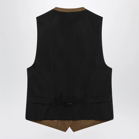 Brown wool and mohair vest by Burberry