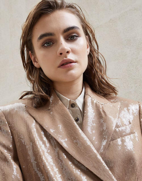 Brunello Cucinelli Beige Acetate Blazer