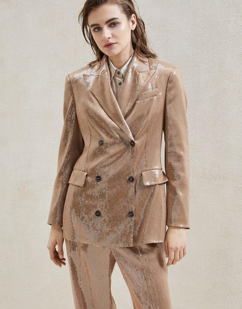 Brunello Cucinelli Beige Acetate Blazer