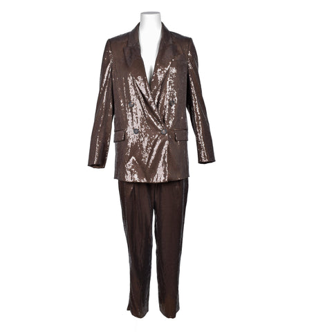 Brunello Cucinelli Beige Acetate Two-Piece Suit
