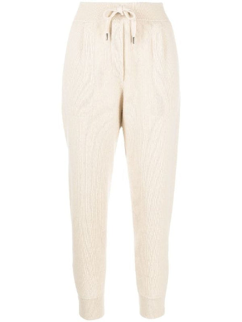 Brunello Cucinelli Beige Cashmere Athletic Pants