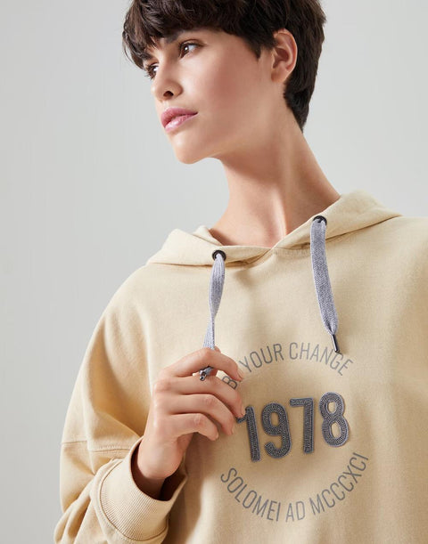 Brunello Cucinelli Beige Cotton Sweatshirt