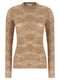 Brunello Cucinelli Beige Flower Lace Sweater
