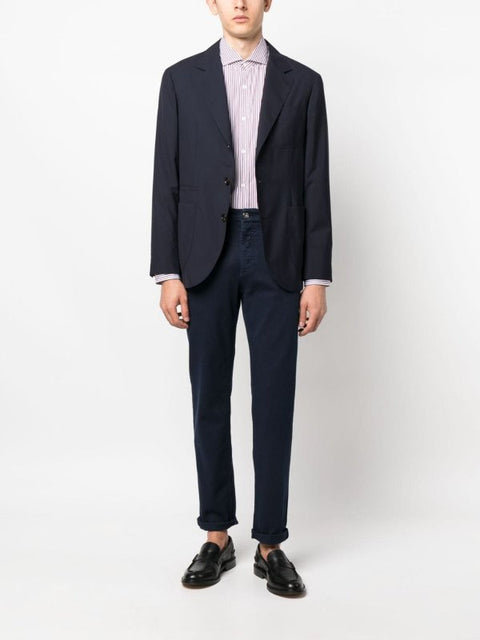 Brunello Cucinelli Bicolor Cotton Dress Shirt