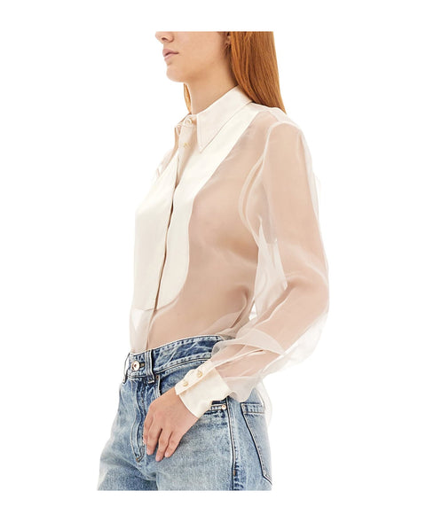 Brunello Cucinelli Bicolor Silk Dress Shirt