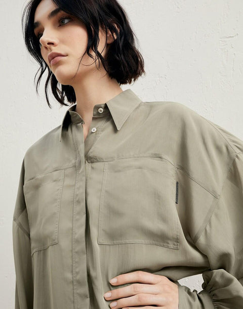 Brunello Cucinelli Bicolor Viscose Shirt