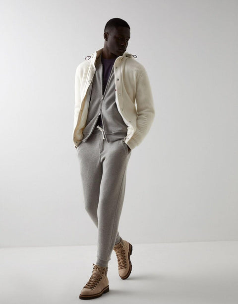 Brunello Cucinelli Bicolor Wool Joggers (Workout Pants)