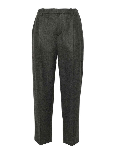 Brunello Cucinelli Black Wool Casual Pants
