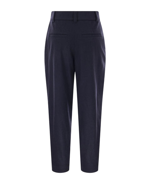 Brunello Cucinelli Blue Cashmere Casual Pants