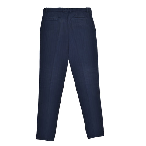 Brunello Cucinelli Blue Cotton Casual Pants