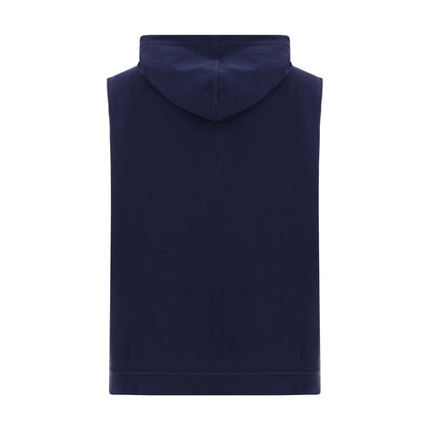 Brunello Cucinelli Blue Cotton Sweatshirt