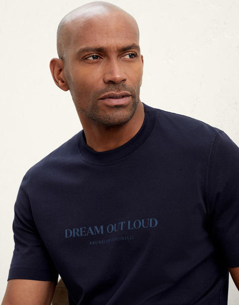 Brunello Cucinelli Blue Cotton T-Shirt