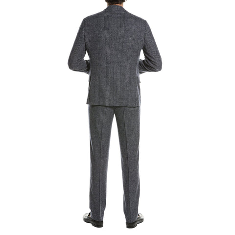 Brunello Cucinelli Blue Wool Two-Piece Suit