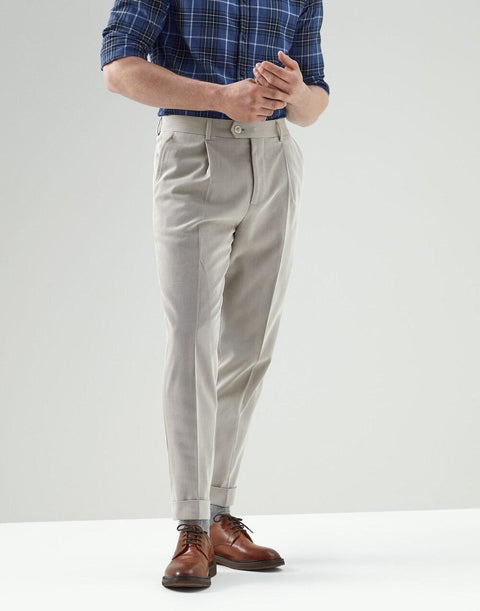 Brunello Cucinelli Brown Cotton Casual Pants