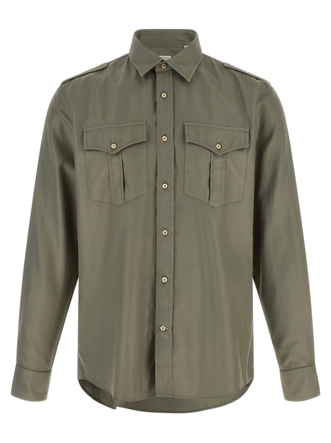 Brunello Cucinelli Cotton Chevron Shirt
