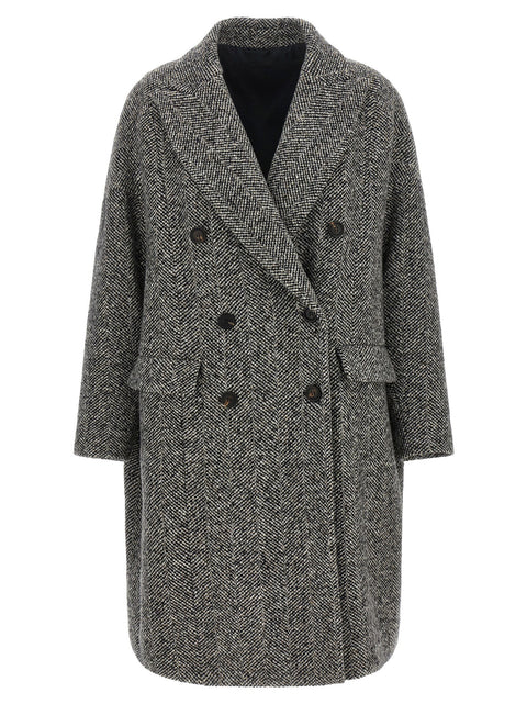 Brunello Cucinelli Dazzling Chevron Coat