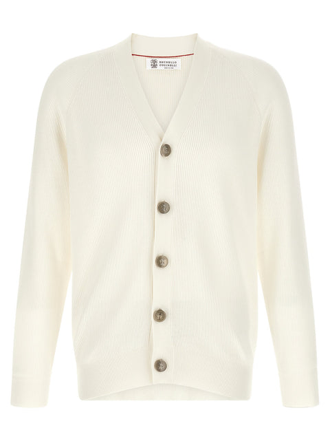 Brunello Cucinelli English Ribbed Cardigan