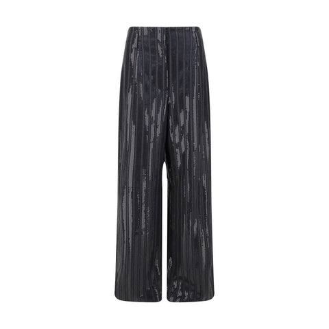 Brunello Cucinelli Gray Fleece Wool Casual Pants
