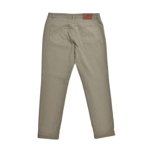 Brunello Cucinelli Green Cotton Straight-Leg Jeans