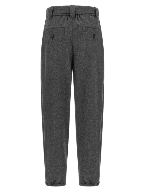 Brunello Cucinelli Grey Loose Cargo Pants