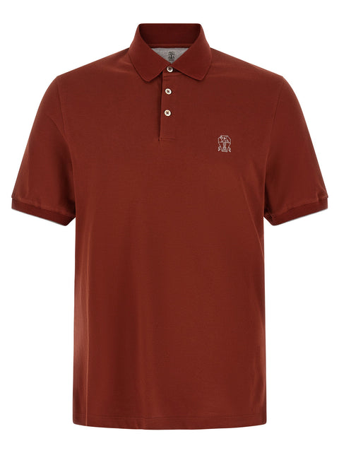 Brunello Cucinelli Logo Embroidery Polo Shirt