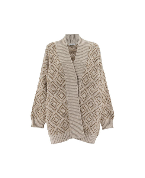 Brunello Cucinelli Natural Wool Cardigan