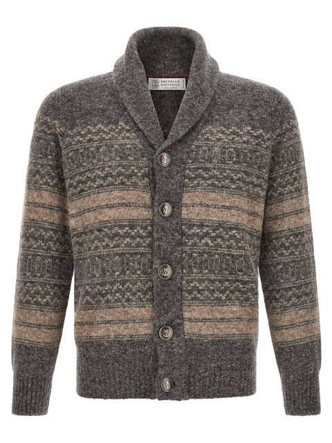 Brunello Cucinelli Nordic Jacquard Cardigan