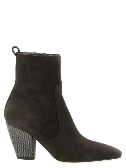 Brunello Cucinelli Precious Heel Ankle Boots