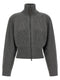Brunello Cucinelli Ribbed Cardigan With Leather Detail