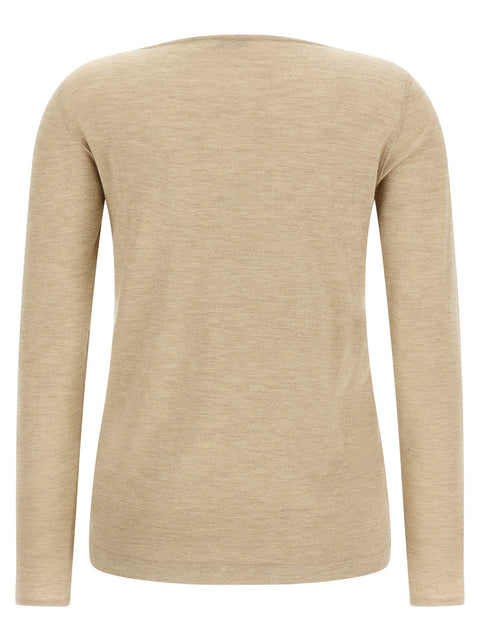 Brunello Cucinelli Scollo A Barchetta In Lurex Sweater