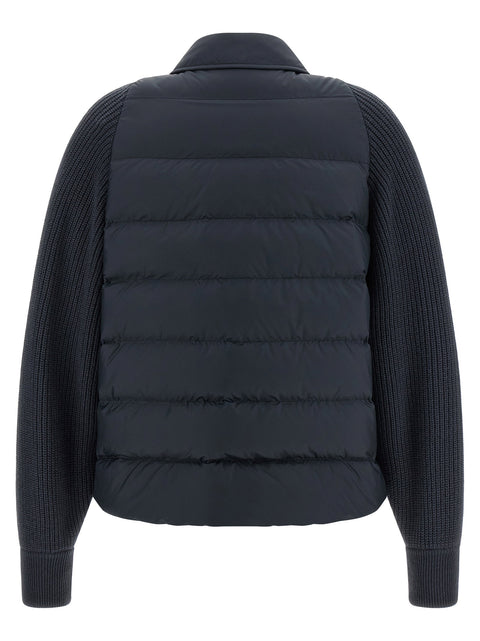 Brunello Cucinelli Shiny Flap Detail Down Jacket
